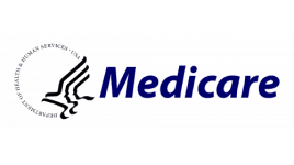 The Medicare logo featuring a stylized eagle and the words "Medicare" in bold blue letters, alongside the text "Department of Health & Human Services - USA" in a circular design.